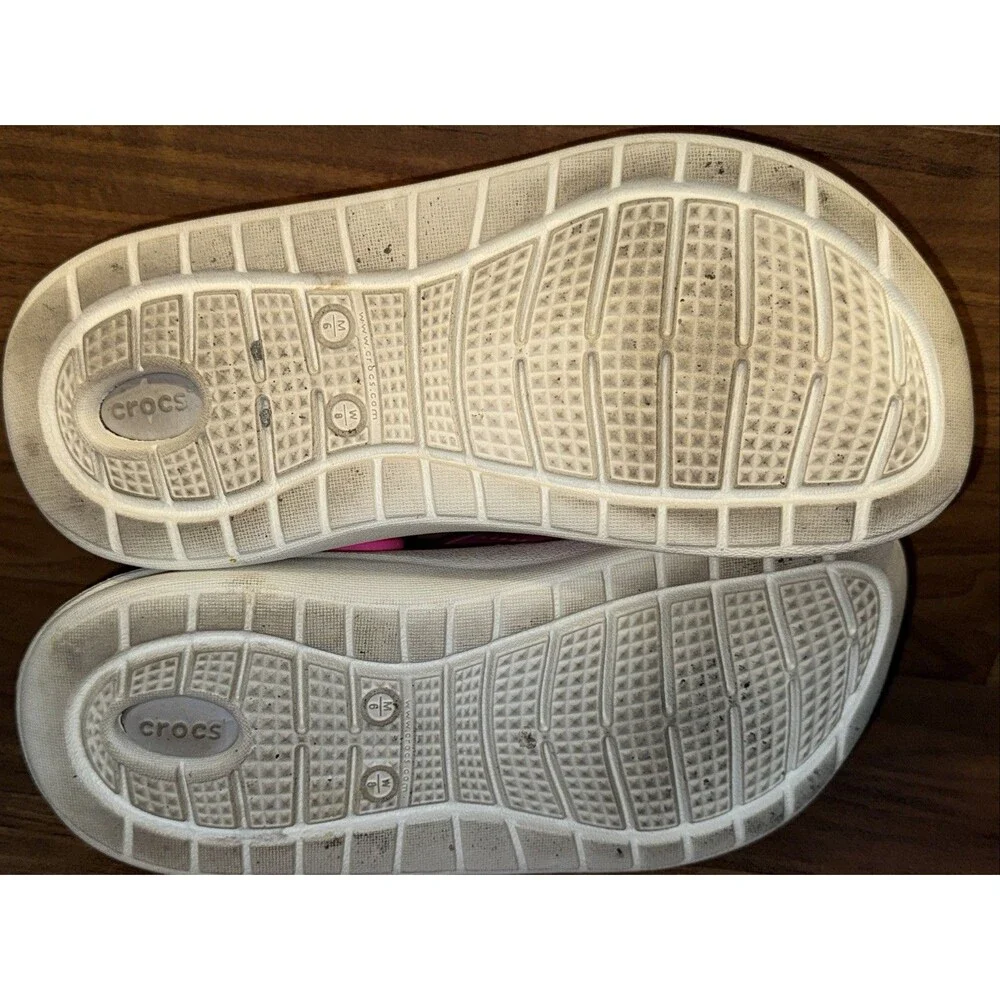 Pink Crocs LiteRide Clogs Sz 8 Women 6 Men